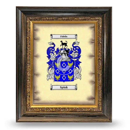 Spink Coat of Arms Framed - Heirloom