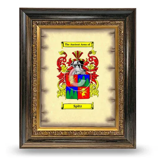 Spitz Coat of Arms Framed - Heirloom