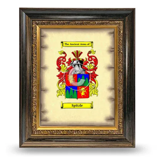 Spitzle Coat of Arms Framed - Heirloom