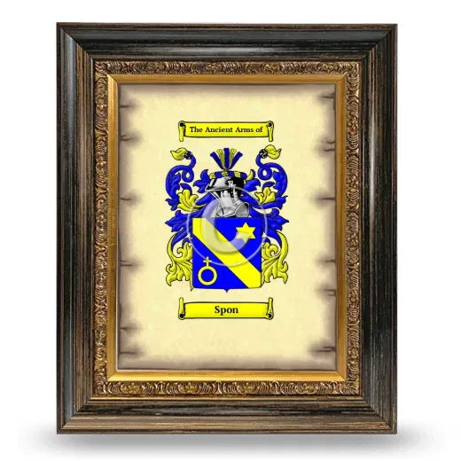 Spon Coat of Arms Framed - Heirloom