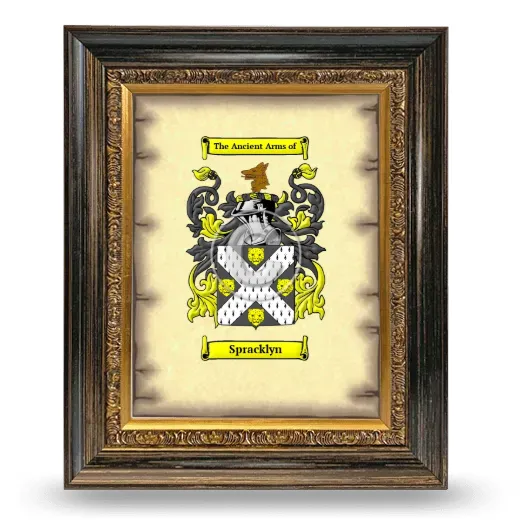 Spracklyn Coat of Arms Framed - Heirloom