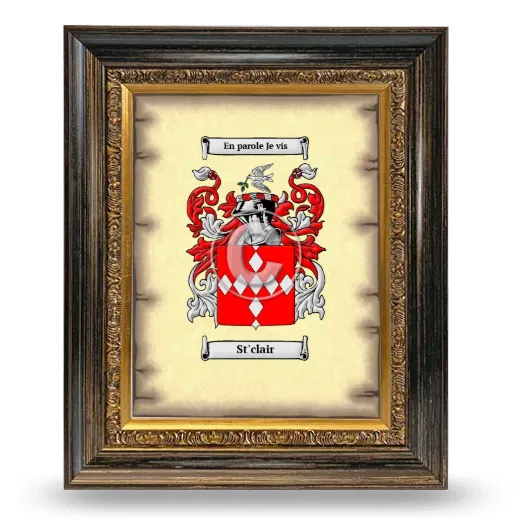 St'clair Coat of Arms Framed - Heirloom