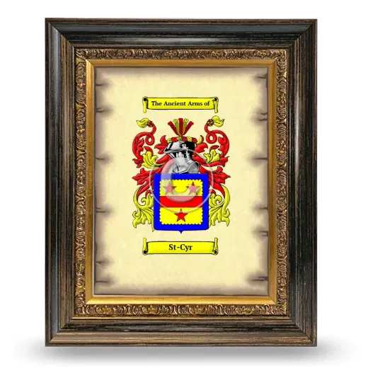 St-Cyr Coat of Arms Framed - Heirloom