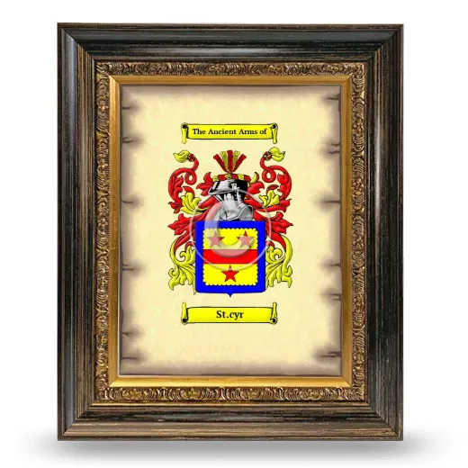 St.cyr Coat of Arms Framed - Heirloom