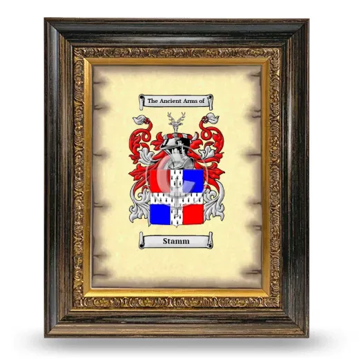 Stamm Coat of Arms Framed - Heirloom