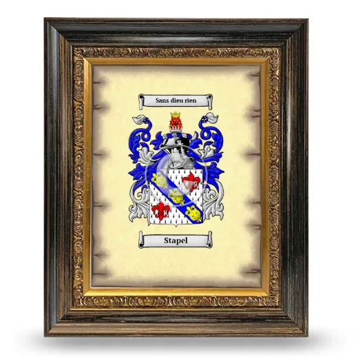 Stapel Coat of Arms Framed - Heirloom