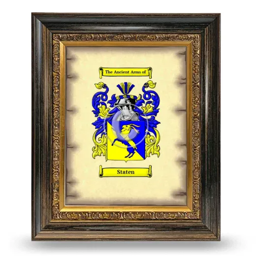 Staten Coat of Arms Framed - Heirloom