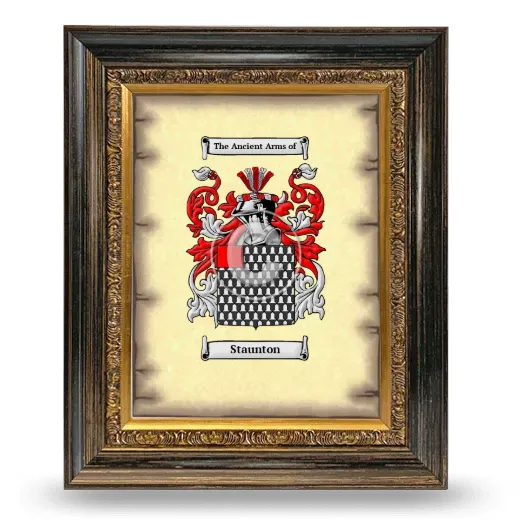 Staunton Coat of Arms Framed - Heirloom