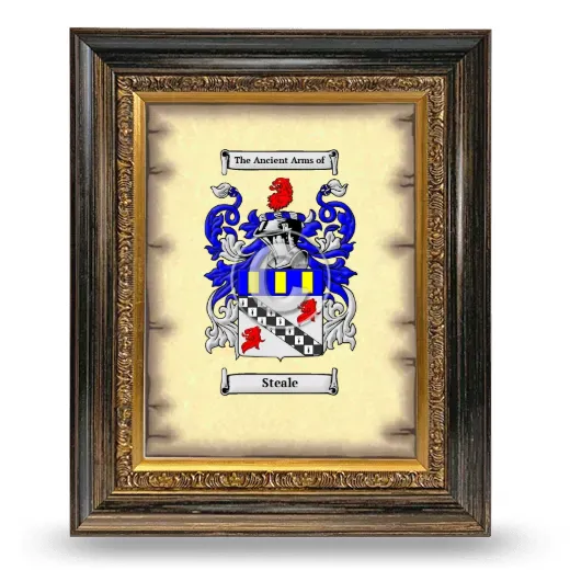 Steale Coat of Arms Framed - Heirloom