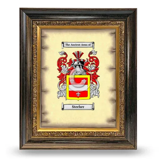 Stecher Coat of Arms Framed - Heirloom