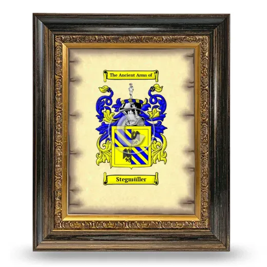 Stegmüller Coat of Arms Framed - Heirloom