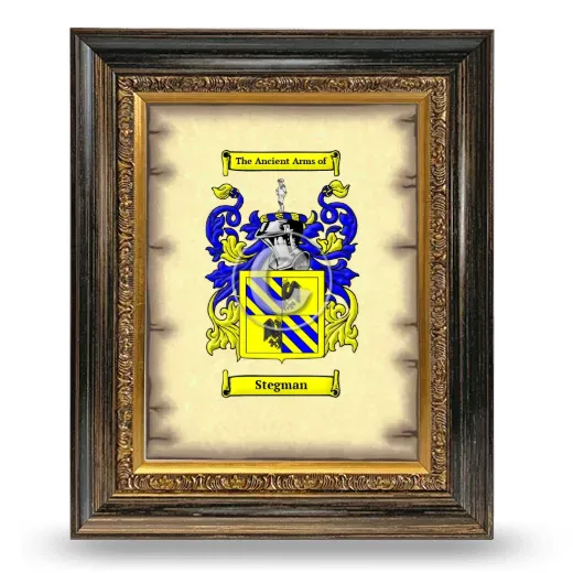 Stegman Coat of Arms Framed - Heirloom