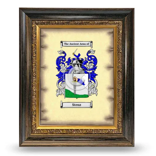 Stenz Coat of Arms Framed - Heirloom