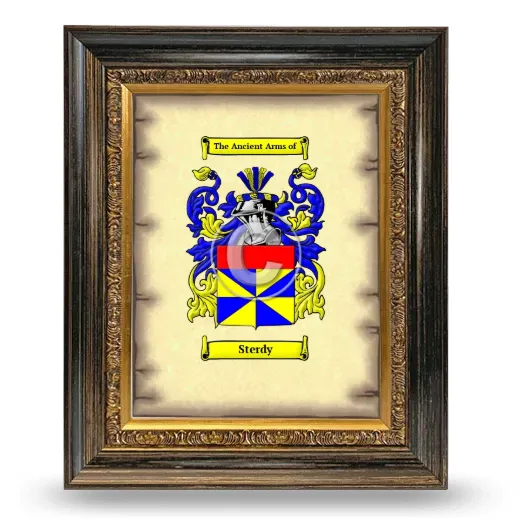 Sterdy Coat of Arms Framed - Heirloom