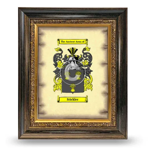Stickler Coat of Arms Framed - Heirloom