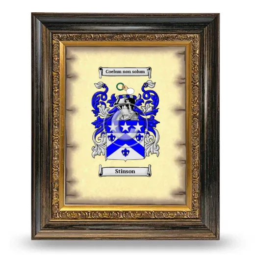 Stinson Coat of Arms Framed - Heirloom