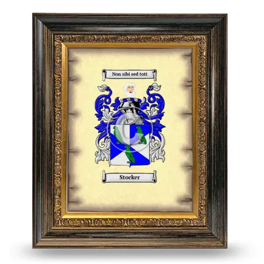 Stocker Coat of Arms Framed - Heirloom