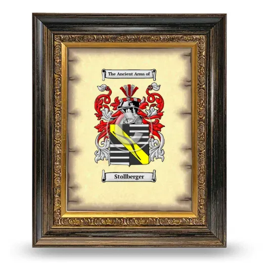 Stollberger Coat of Arms Framed - Heirloom