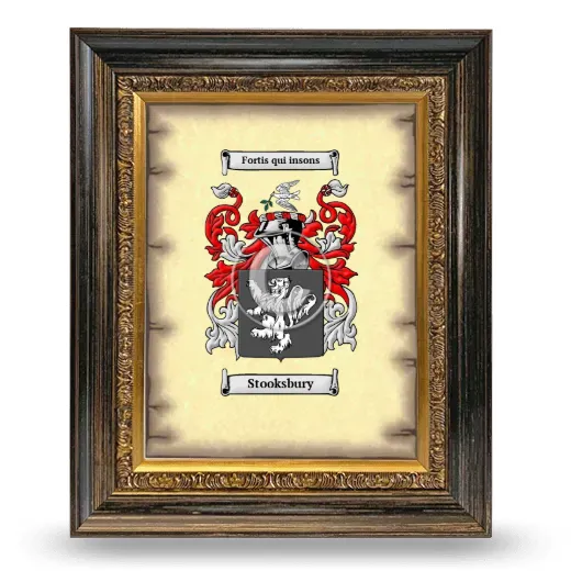 Stooksbury Coat of Arms Framed - Heirloom