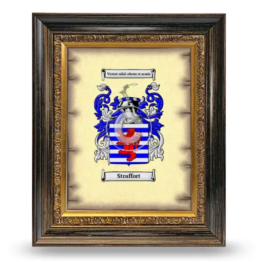 Straffort Coat of Arms Framed - Heirloom