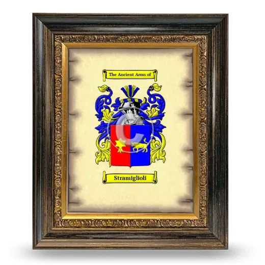 Stramiglioli Coat of Arms Framed - Heirloom