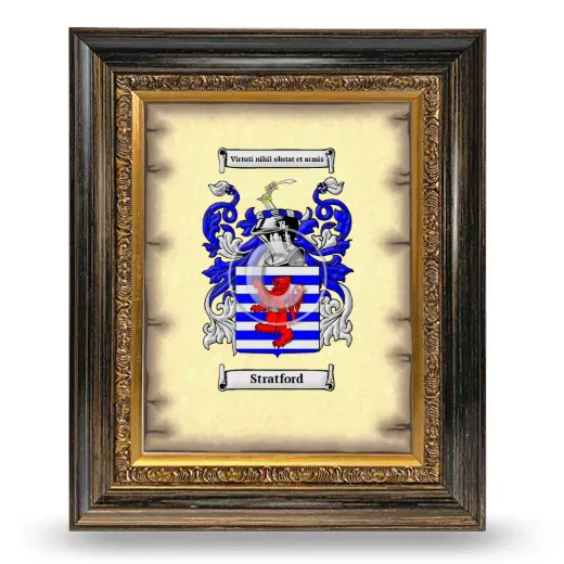 Stratford Coat of Arms Framed - Heirloom