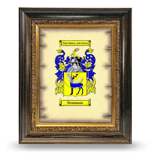 Strauman Coat of Arms Framed - Heirloom