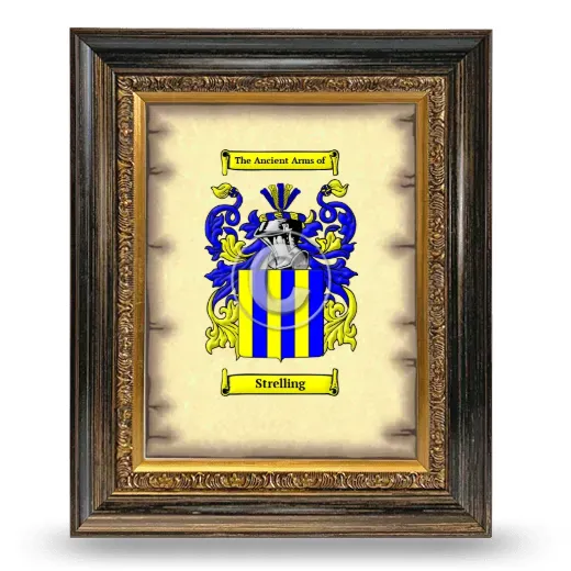 Strelling Coat of Arms Framed - Heirloom