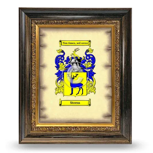 Strens Coat of Arms Framed - Heirloom