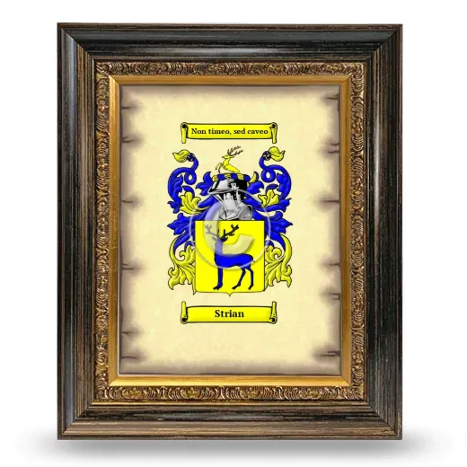 Strian Coat of Arms Framed - Heirloom