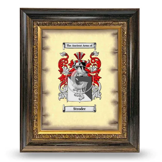 Stroder Coat of Arms Framed - Heirloom
