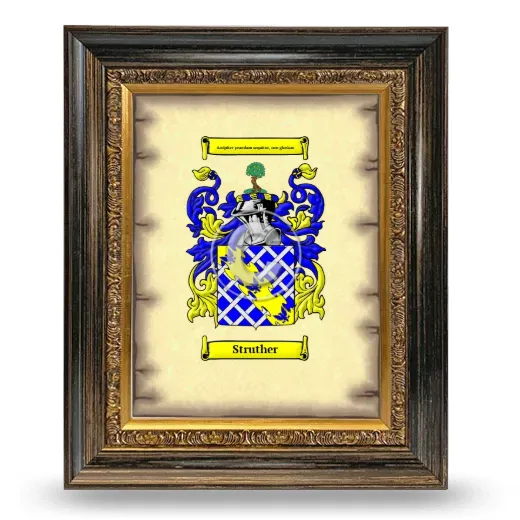 Struther Coat of Arms Framed - Heirloom