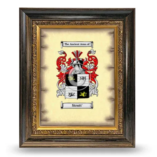 Strutt' Coat of Arms Framed - Heirloom