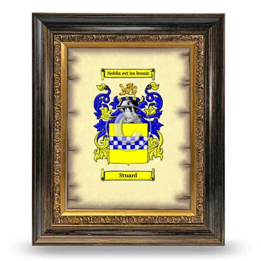 Stuard Coat of Arms Framed - Heirloom