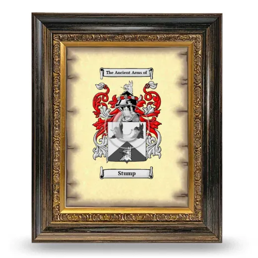 Stump Coat of Arms Framed - Heirloom
