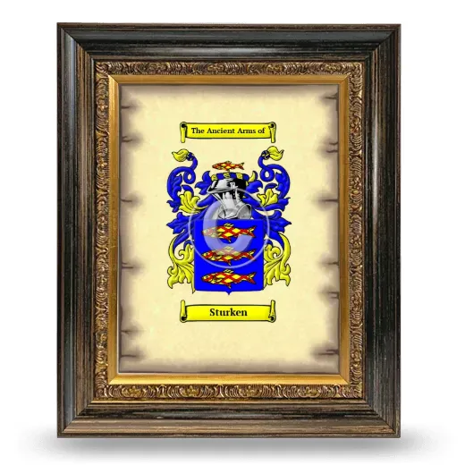 Sturken Coat of Arms Framed - Heirloom