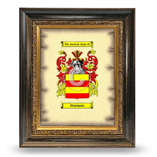 Sturman Coat of Arms Framed - Heirloom