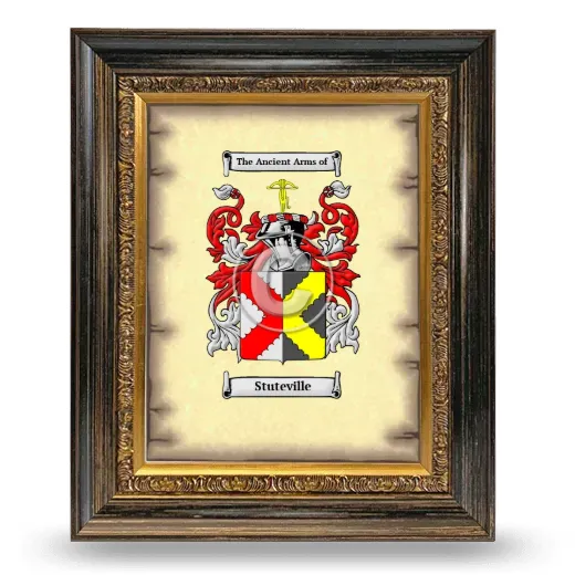 Stuteville Coat of Arms Framed - Heirloom
