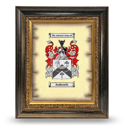 Sudworth Coat of Arms Framed - Heirloom