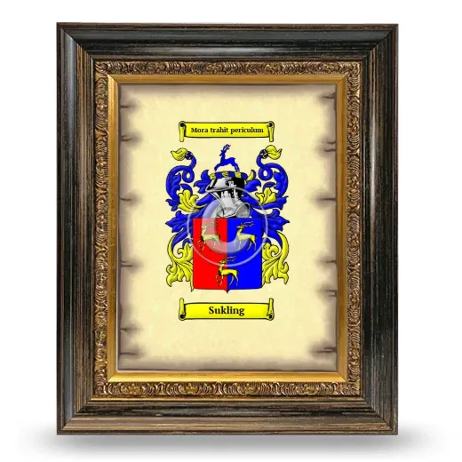 Sukling Coat of Arms Framed - Heirloom