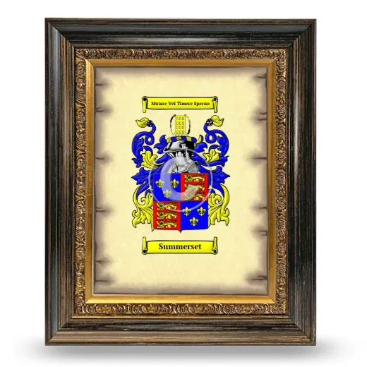 Summerset Coat of Arms Framed - Heirloom
