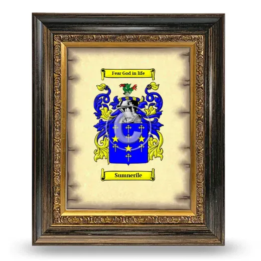Sumnerile Coat of Arms Framed - Heirloom