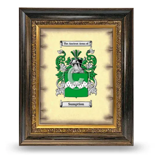 Sumption Coat of Arms Framed - Heirloom