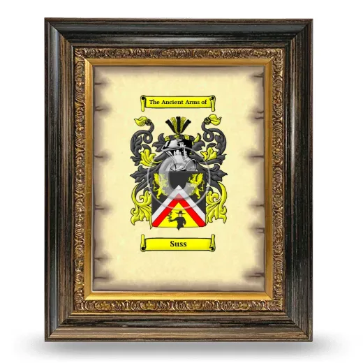 Suss Coat of Arms Framed - Heirloom