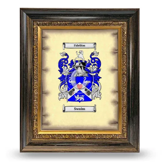 Swaim Coat of Arms Framed - Heirloom