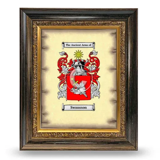 Swansson Coat of Arms Framed - Heirloom