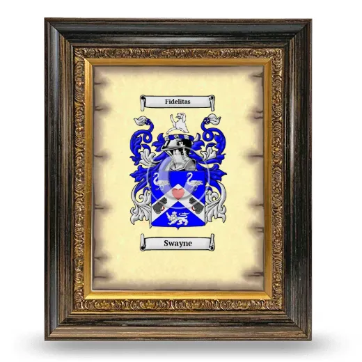 Swayne Coat of Arms Framed - Heirloom
