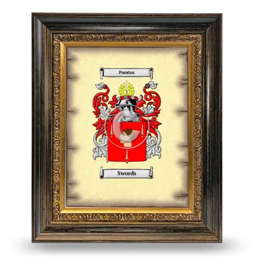Swords Coat of Arms Framed - Heirloom