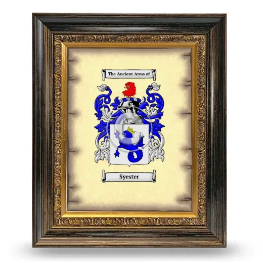 Syester Coat of Arms Framed - Heirloom