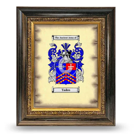 Tadeo Coat of Arms Framed - Heirloom